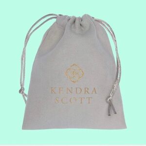 Kendra Scott Gray Jewelry Pouch with Gold Detailing Travel Storage